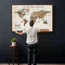 Personalized Push Pin World Map Canvas Print Custom Family by MyGreatCanvas | Canvas Wall Art Prints | Photo Prints & Wall Decor