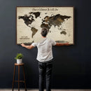 Custom Push Pin World Map Wall Art Canvas Print – by MyGreatCanvas | Canvas Wall Art Prints | Photo Prints & Wall Decor