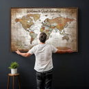 Personalized Vintage Map Wall Art Canvas Print – Custom Push by MyGreatCanvas | Canvas Wall Art Prints | Photo Prints & Wall Decor
