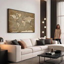 Custom Push Pin Map Canvas Print – Personalized Travel