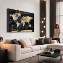 Personalized Push Pin World Map Canvas – Custom Framed
