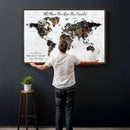 Personalized Push Pin World Map Canvas Print – Custom by MyGreatCanvas | Canvas Wall Art Prints | Photo Prints & Wall Decor