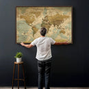 Personalized Custom World Map Wall Art Print – Add Your