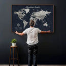 Personalized World Map Canvas – Custom Framed Push Pin by MyGreatCanvas | Canvas Wall Art Prints | Photo Prints & Wall Decor