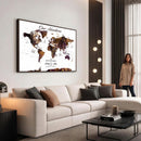 Personalized Vintage World Map Canvas – Custom Framed Push
