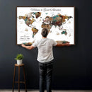 Customizable Framed World Map Canvas Print – Personalized by MyGreatCanvas | Canvas Wall Art Prints | Photo Prints & Wall Decor