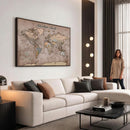 Custom Push Pin World Map Wall Art Canvas Print –
