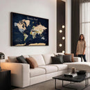 Personalized Antique World Map Canvas Print – Custom Push