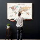 Custom Push Pin World Map Wall Art Canvas Print – by MyGreatCanvas | Canvas Wall Art Prints | Photo Prints & Wall Decor