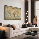 Customize Push Pin World Map Wall Canvas Print –