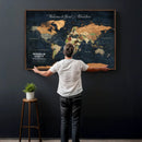 Personalized World Map Canvas – Custom Framed Push Pin by MyGreatCanvas | Canvas Wall Art Prints | Photo Prints & Wall Decor