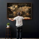 Personalized Family World Map Canvas – Custom Framed Push by MyGreatCanvas | Canvas Wall Art Prints | Photo Prints & Wall Decor