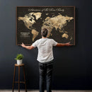 Personalized Push Pin World Map Canvas – Custom Framed by MyGreatCanvas | Canvas Wall Art Prints | Photo Prints & Wall Decor
