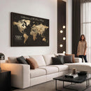 Personalized Push Pin World Map Canvas – Custom Framed