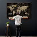 Personalized Push Pin World Map Canvas – Custom Framed by MyGreatCanvas | Canvas Wall Art Prints | Photo Prints & Wall Decor