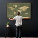 Personalized Push Pin World Map Canvas – Custom Framed by MyGreatCanvas | Canvas Wall Art Prints | Photo Prints & Wall Decor