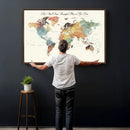 Custom Push Pin World Map Wall Art Canvas Print – by MyGreatCanvas | Canvas Wall Art Prints | Photo Prints & Wall Decor