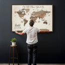 Personalized World Map Wall Art Canvas Print – Custom Push by MyGreatCanvas | Canvas Wall Art Prints | Photo Prints & Wall Decor