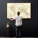 Personalized Push Pin World Map Canvas Print – Custom