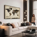 Custom Push Pin World Map Wall Art Canvas Print –