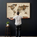 World Map Canvas Print – Framed Detailed Map of the World by MyGreatCanvas | Canvas Wall Art Prints | Photo Prints & Wall Decor