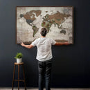 World Map Canvas Print – Framed Detailed Map of the World by MyGreatCanvas | Canvas Wall Art Prints | Photo Prints & Wall Decor