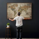 World Map Canvas Print – Framed Travel Map Wall Art for by MyGreatCanvas | Canvas Wall Art Prints | Photo Prints & Wall Decor