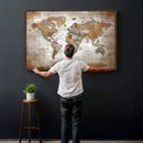 Vibrant Watercolor World Map Canvas Wall Art – Framed Travel by MyGreatCanvas | Canvas Wall Art Prints | Photo Prints & Wall Decor