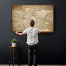 Colorful Watercolor World Map Canvas Wall Art – Framed by MyGreatCanvas | Canvas Wall Art Prints | Photo Prints & Wall Decor