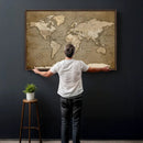 World Map Wall Art Canvas Print, Framed Map Art Picture by MyGreatCanvas | Canvas Wall Art Prints | Photo Prints & Wall Decor