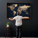 World Map Canvas Print – Detailed Map of the World Wall Art by MyGreatCanvas | Canvas Wall Art Prints | Photo Prints & Wall Decor