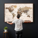 World Map Canvas Print – Framed Travel Map Wall Art for by MyGreatCanvas | Canvas Wall Art Prints | Photo Prints & Wall Decor