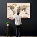 World Map Canvas Print – Framed Detailed Map of the World by MyGreatCanvas | Canvas Wall Art Prints | Photo Prints & Wall Decor