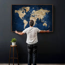 World Map Canvas Print – Framed Travel Map Wall Art for by MyGreatCanvas | Canvas Wall Art Prints | Photo Prints & Wall Decor
