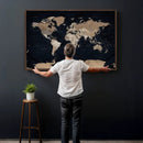 Grunge Wall Art World Map Canvas Print by MyGreatCanvas | Canvas Wall Art Prints | Photo Prints & Wall Decor