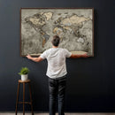 World Map Canvas Print – Detailed Map of the World Wall Art