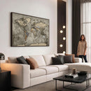 World Map Canvas Print – Detailed Map of the World Wall Art