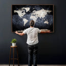 Vintage World Map Canvas Wall Art – Antique Triptych Map by MyGreatCanvas | Canvas Wall Art Prints | Photo Prints & Wall Decor