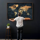 Vintage World Map Canvas Wall Art – Detailed Map with by MyGreatCanvas | Canvas Wall Art Prints | Photo Prints & Wall Decor
