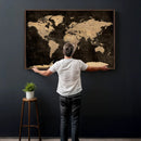 World Map Canvas Print – Detailed Map of the World Wall Art