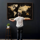 Extra Large World Map Canvas Print – Detailed Map Classic