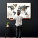World Map Wall Art Canvas Print for Office Wall Decor by MyGreatCanvas | Canvas Wall Art Prints | Photo Prints & Wall Decor