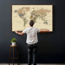 Extra Large World Map Canvas Print – Detailed Map of the by MyGreatCanvas | Canvas Wall Art Prints | Photo Prints & Wall Decor