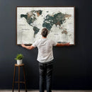 World Map Canvas Print – Framed Travel Map Wall Art for by MyGreatCanvas | Canvas Wall Art Prints | Photo Prints & Wall Decor