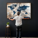 Rustic World Map Canvas Print – Framed Wall Art for Couples, by MyGreatCanvas | Canvas Wall Art Prints | Photo Prints & Wall Decor