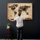 World Map Wall Art Canvas Print by MyGreatCanvas | Canvas Wall Art Prints | Photo Prints & Wall Decor