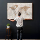 Detailed World Map Wall Art Canvas Print for Home and Office Decor by MyGreatCanvas | Canvas Wall Art Prints | Photo Prints & Wall Decor