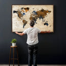 World Map Canvas Print – Framed Travel Map Wall Art for by MyGreatCanvas | Canvas Wall Art Prints | Photo Prints & Wall Decor
