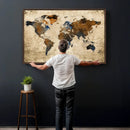World Map Wall Art Canvas Print, Modern Decorative Framed by MyGreatCanvas | Canvas Wall Art Prints | Photo Prints & Wall Decor
