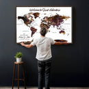 Custom Push Pin World Map Wall Art Canvas Print – by MyGreatCanvas | Canvas Wall Art Prints | Photo Prints & Wall Decor
